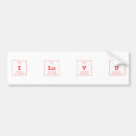 I Lu V U  Bumper Stickers