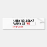 hairy bollocks fanny st  Bumper Stickers