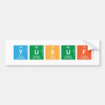 YUSUF  Bumper Stickers