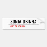 SONIA OBINNA  Bumper Stickers