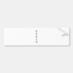 Au
 W
 Es
 O
 Eu  Bumper Stickers