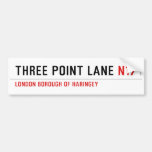 THREE POINT LANE  Bumper Stickers