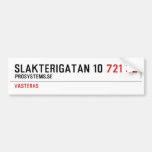 Slakterigatan 10  Bumper Stickers