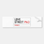 LOVE Street  Bumper Stickers