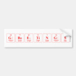 Greetings  Bumper Stickers