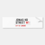 JONAS HO  STREET  Bumper Stickers