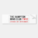 the Hampton  MWB Club  Bumper Stickers
