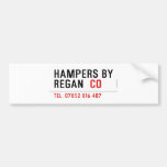 HAMPERS BY REGAN   Bumper Stickers