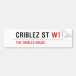 Criblez st  Bumper Stickers