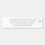 qwe|rtyuiop
 a|sdfghjkl
 zxcvbnm  Bumper Stickers