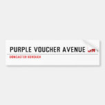 purple voucher avenue  Bumper Stickers