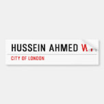 Hussein ahmed  Bumper Stickers