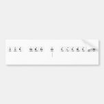Our Names as Elements
   Bumper Stickers