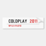 COLDPLAY   Bumper Stickers