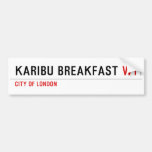 karibu breakfast  Bumper Stickers