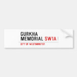 gurkha memorial  Bumper Stickers