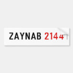Zaynab  Bumper Stickers