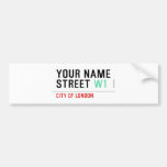 Your Name Street  Bumper Stickers