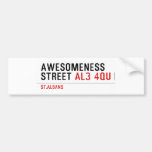 awesomeness street  Bumper Stickers