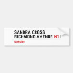 Sandra Cross Richmond Avenue  Bumper Stickers