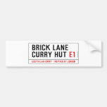 Brick Lane  Curry Hut  Bumper Stickers