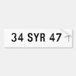 34 SYR 47  Bumper Stickers