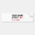 Your Name Street  Bumper Stickers
