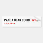 PANDA BEAR COURT  Bumper Stickers