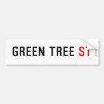 Green Tree  Bumper Stickers
