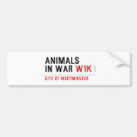 animals in war  Bumper Stickers