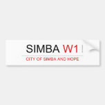 SIMBA  Bumper Stickers
