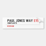 Paul Jones Way  Bumper Stickers