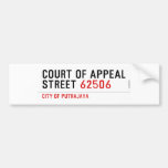 COURT OF APPEAL STREET  Bumper Stickers