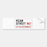KEAN street  Bumper Stickers