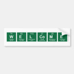 WELCOME  Bumper Stickers