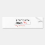 Your Name Street  Bumper Stickers