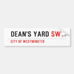 DEAN'S YARD  Bumper Stickers