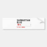 sarmartian blvd   Bumper Stickers