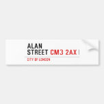 Alan  Street  Bumper Stickers