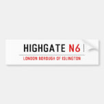Highgate  Bumper Stickers