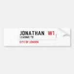 Jonathan   Bumper Stickers
