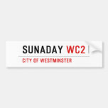 sunaday  Bumper Stickers
