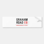 graham road  Bumper Stickers