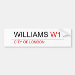 WILLIAMS  Bumper Stickers