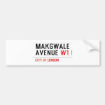 Makgwale Avenue  Bumper Stickers