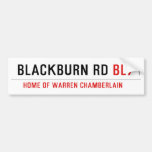 Blackburn Rd  Bumper Stickers