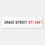 Grace street  Bumper Stickers