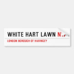 white hart lawn  Bumper Stickers