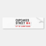 cupcakes Street  Bumper Stickers