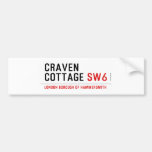 craven cottage  Bumper Stickers